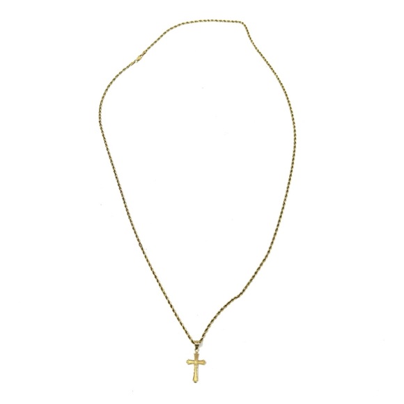 10K rope chain with 10K dual sided cross pendant, 4.8g - Picture 5 of 12